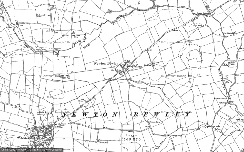 Old Map of Newton Bewley, 1856 - 1914 in 1856