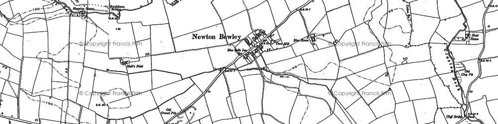 Old map of Newton Bewley in 1856