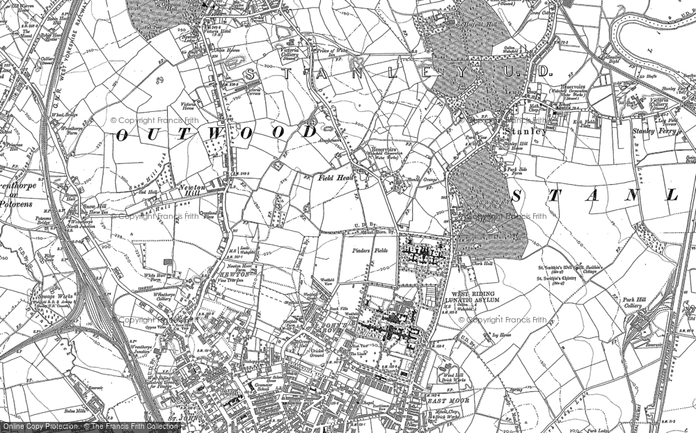 Old Map of Newton Hill, 1890 - 1892 in 1890