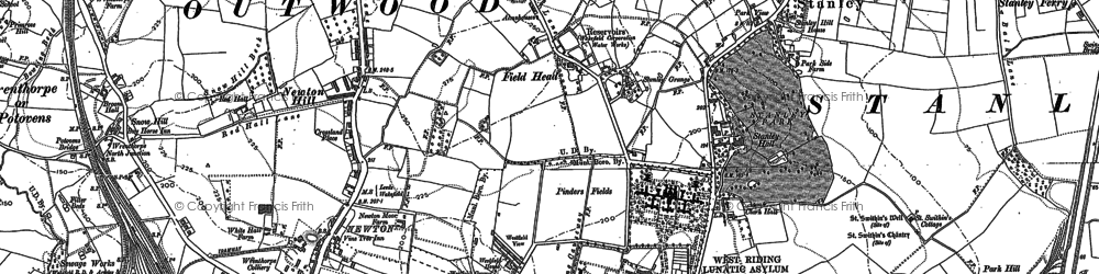 Old map of Newton Hill in 1890