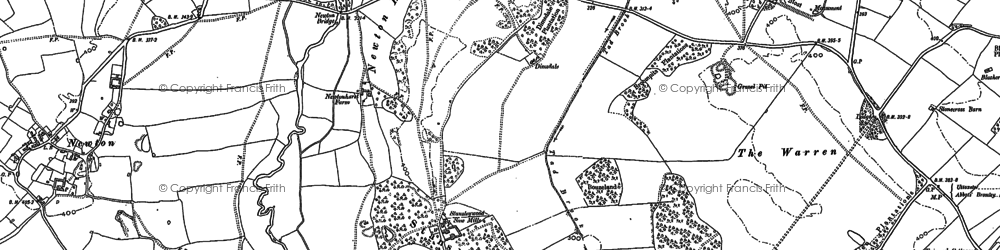 Old map of Bagot's Bromley in 1881