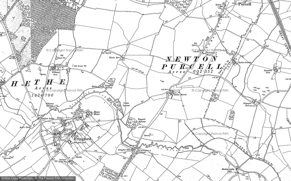 Old Map of Newton Morrell, 1920 in 1920