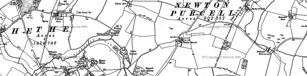 Old map of Newton Morrell in 1920