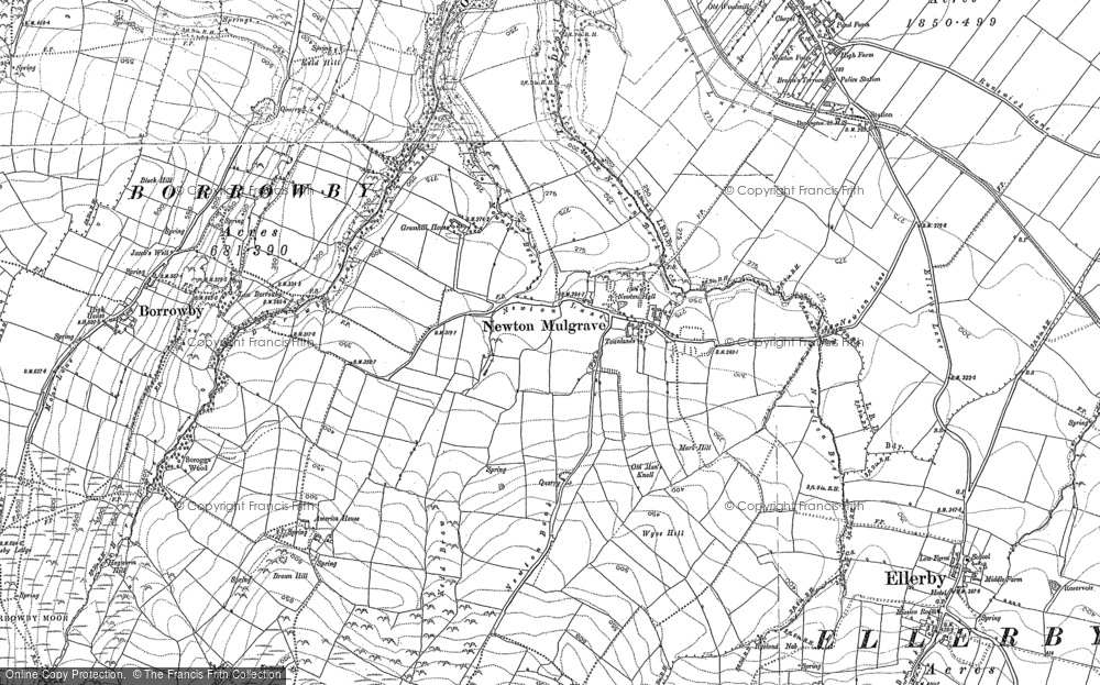 Old Map of Historic Map covering Birchdale Ho in 1913