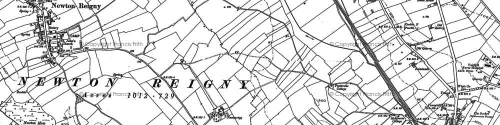 Old map of Newton Rigg in 1898