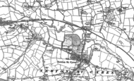 Old Map of Newton St Cyres, 1886 - 1888