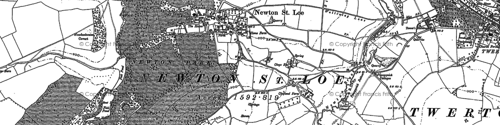 Old map of Newton St Loe in 1883