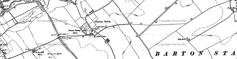 Old map of Newton Stacey in 1894