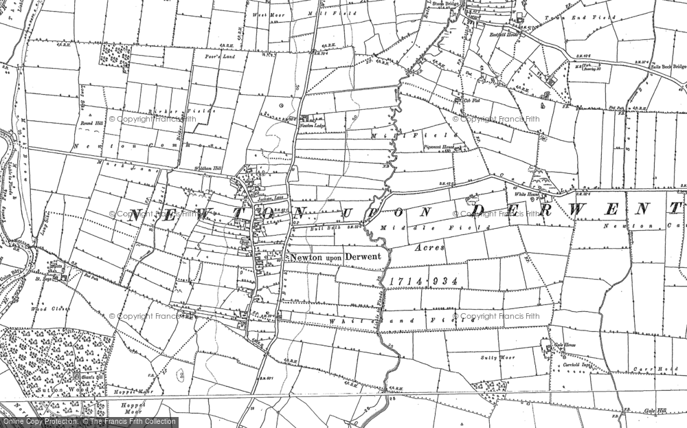 Old Map of Newton upon Derwent, 1890 - 1891 in 1890