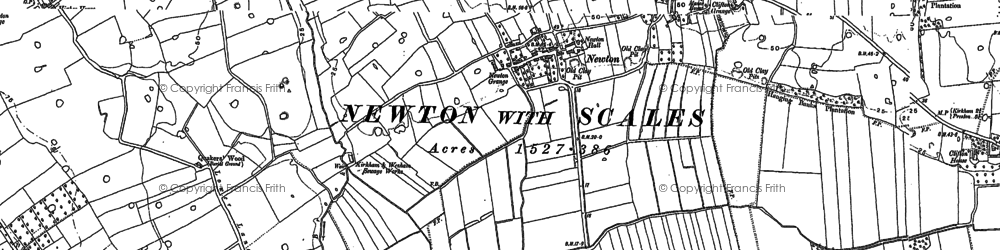 Old map of Newton with Scales in 1892