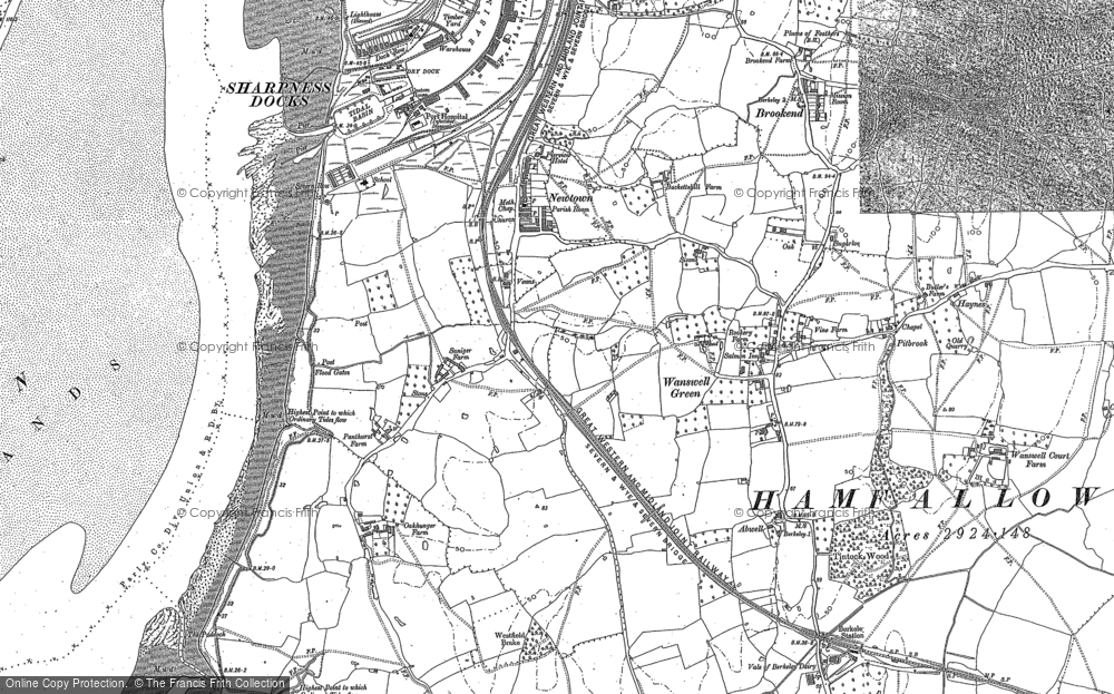 Old Map of Newtown, 1879 - 1882 in 1879