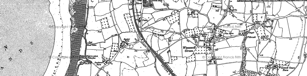 Old map of Newtown in 1879