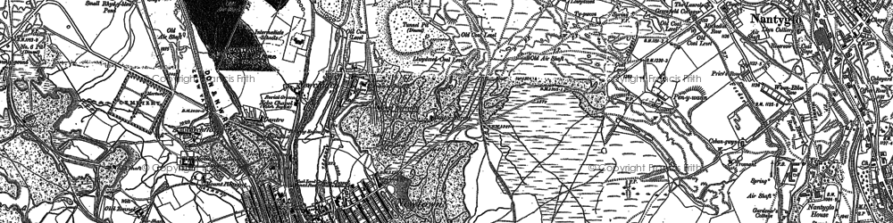Old map of Glyn Etwy in 1879