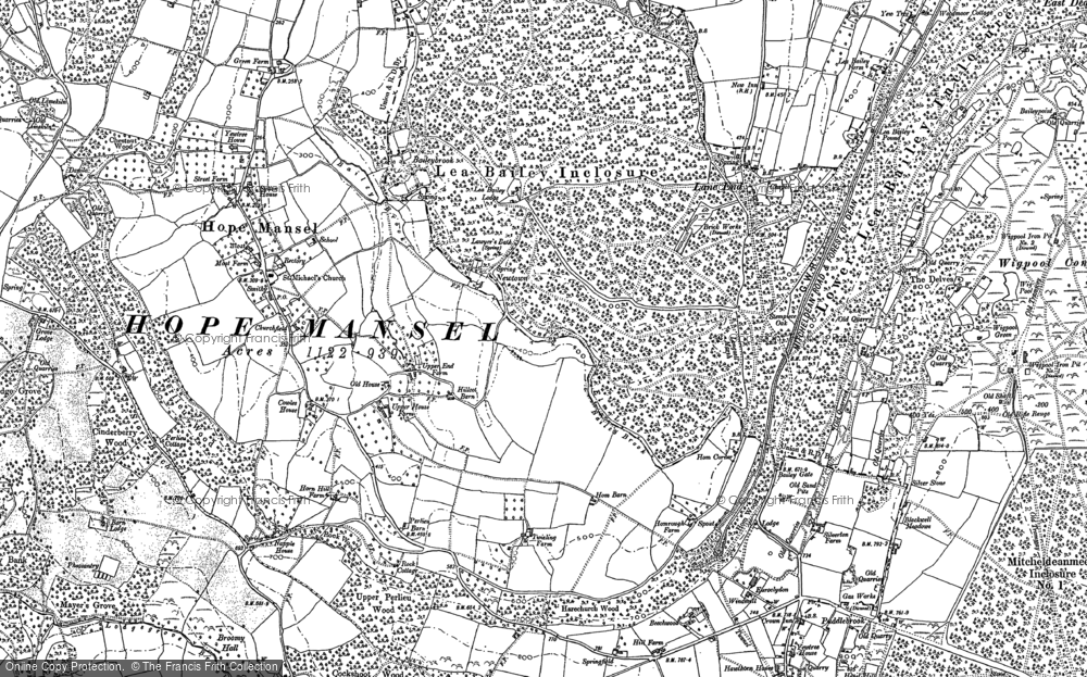 Old Map of Newtown, 1887 - 1903 in 1887