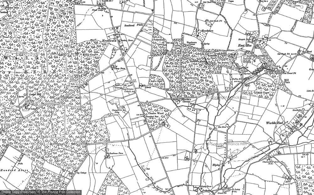 Old Map of Historic Map covering West Walk in 1895