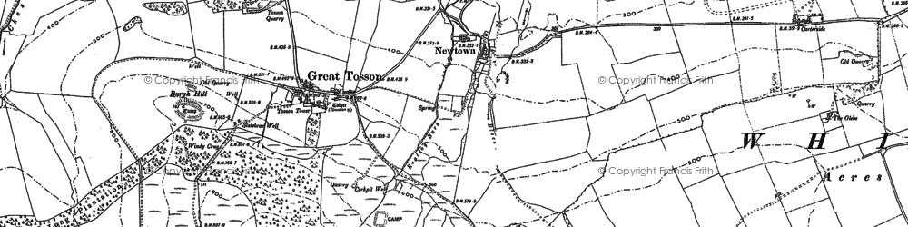 Old map of Wreighburn Ho in 1896