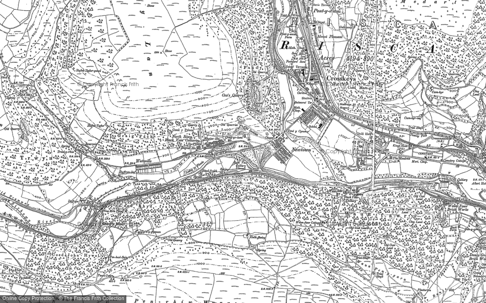 Old Map of Newtown, 1899 - 1916 in 1899
