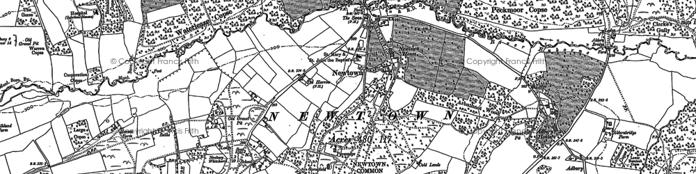 Old map of Tot Hill in 1909