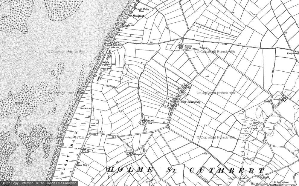Old Map of Historic Map covering Holme St Cuthbert in 1923