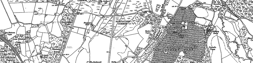 Old map of Newtown Common in 1909