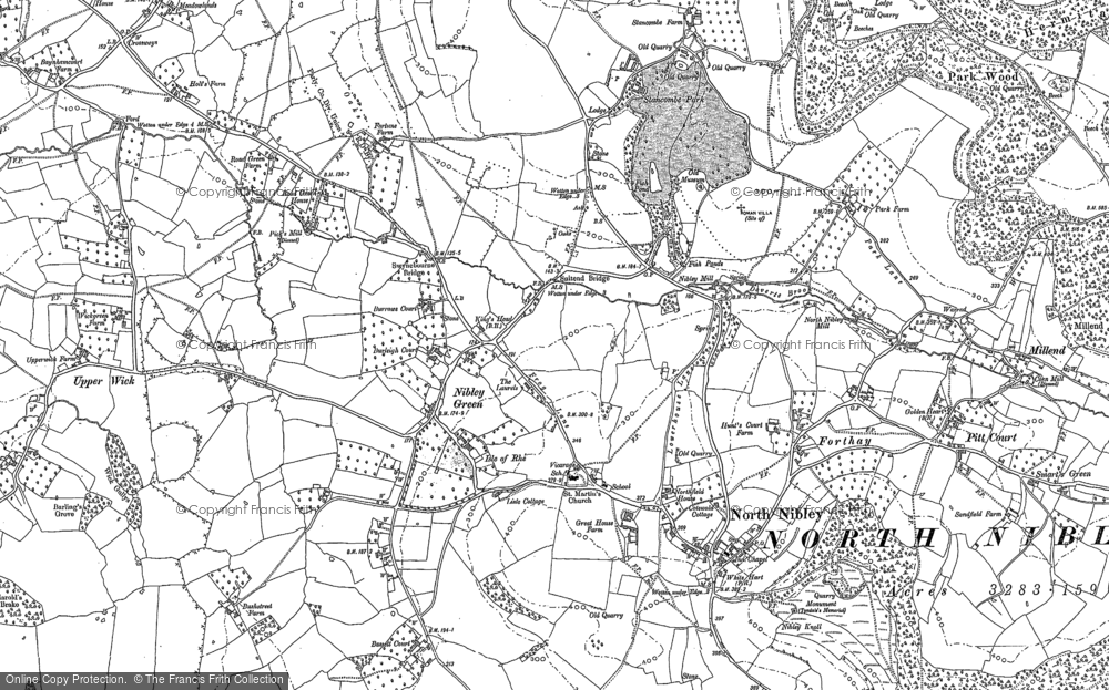 Historic Ordnance Survey Map Of Nibley Green, 1882