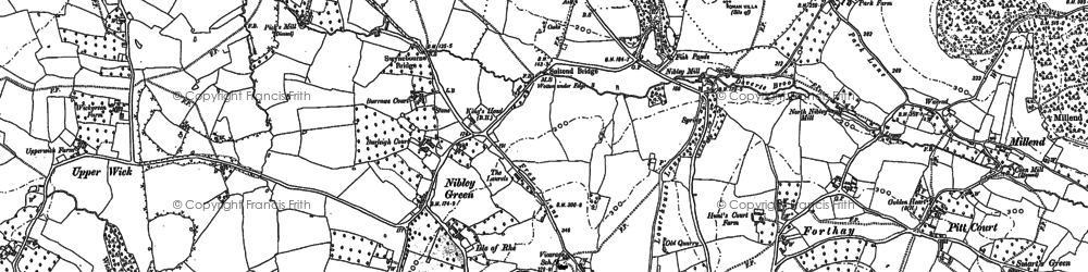 Old map of Nibley Green in 1882