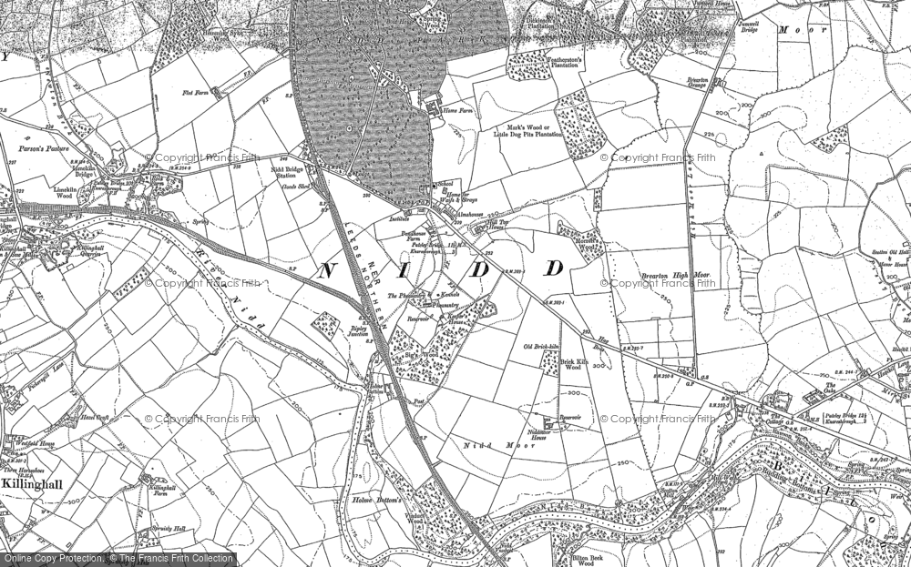 Old Map of Nidd, 1849 - 1890 in 1849