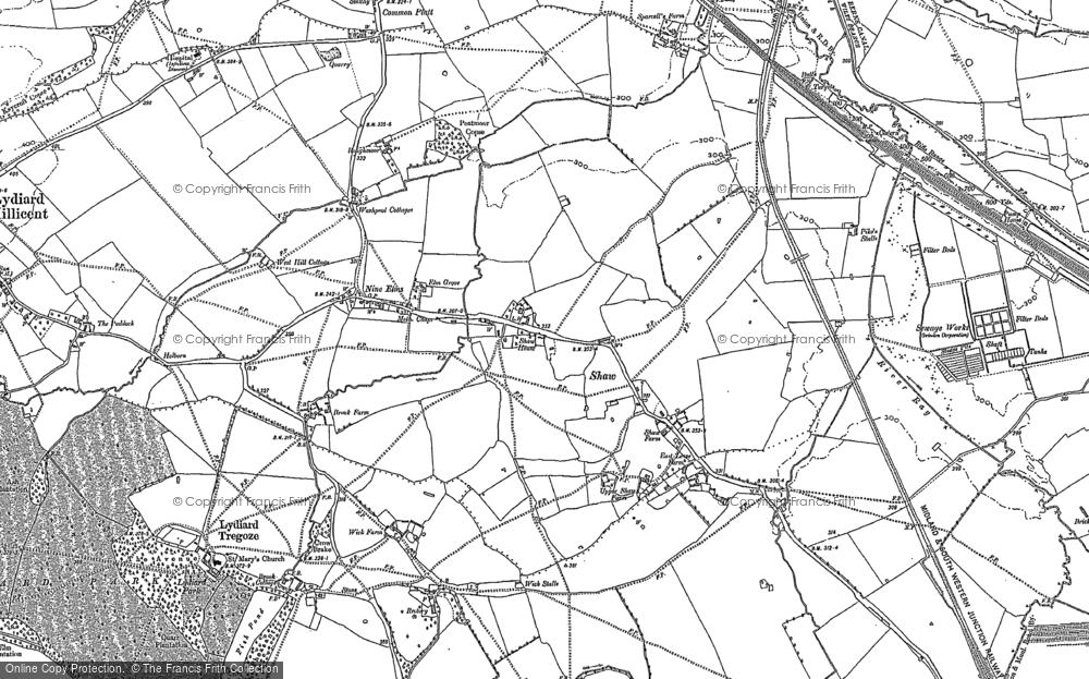 Old Map of Nine Elms, 1899 in 1899