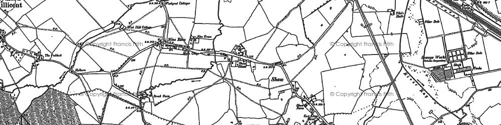 Old map of Nine Elms in 1899