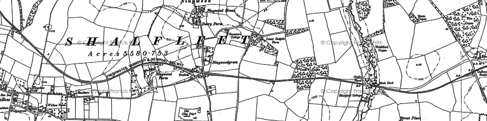 Old map of Ningwood Common in 1896