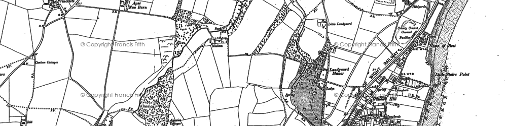Old map of Landguard Manor in 1907