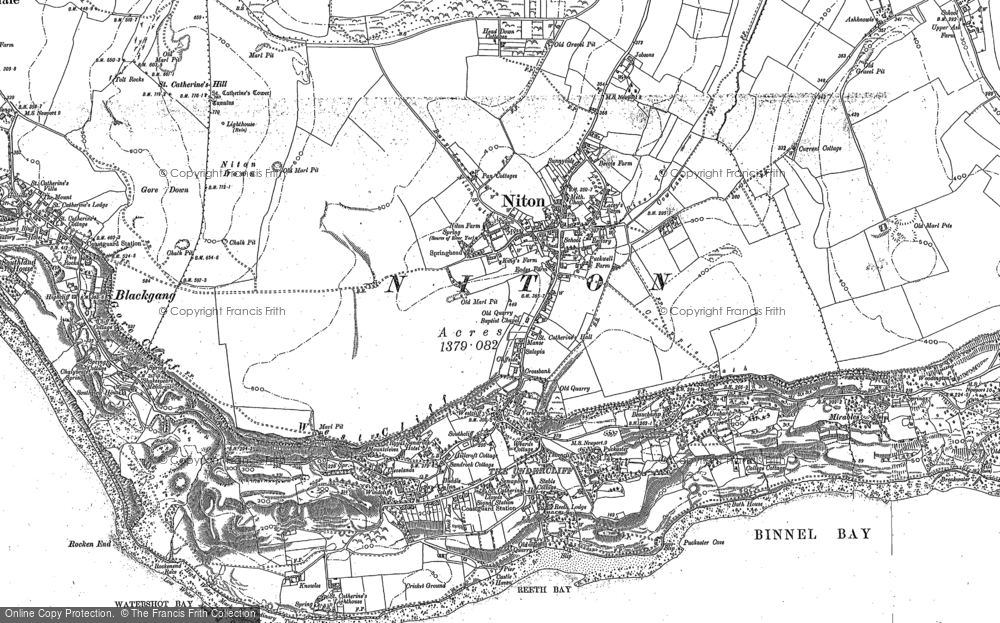 Old Map of Historic Map covering Binnel Bay in 1906