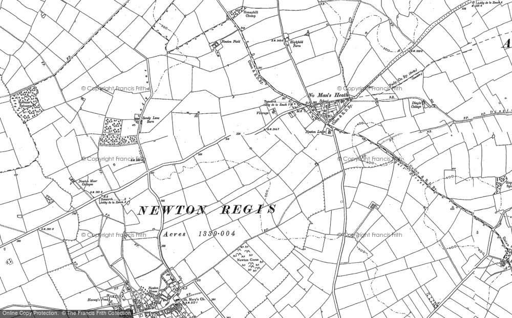 Old Map of No Man's Heath, 1882 - 1901 in 1882