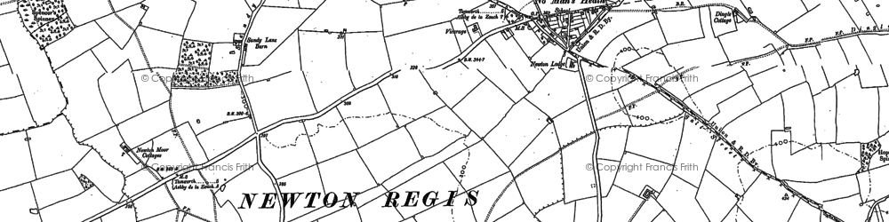 Old map of No Man's Heath in 1882