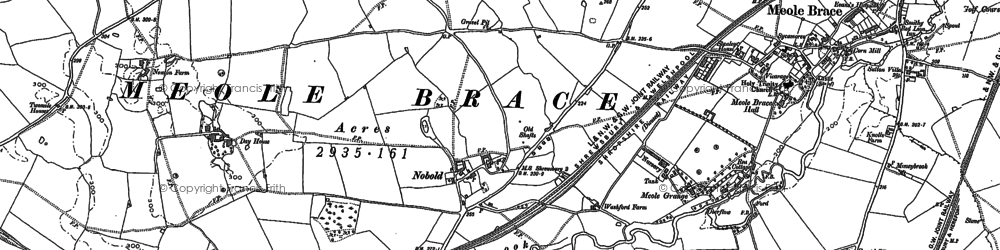 Old map of Nobold in 1881