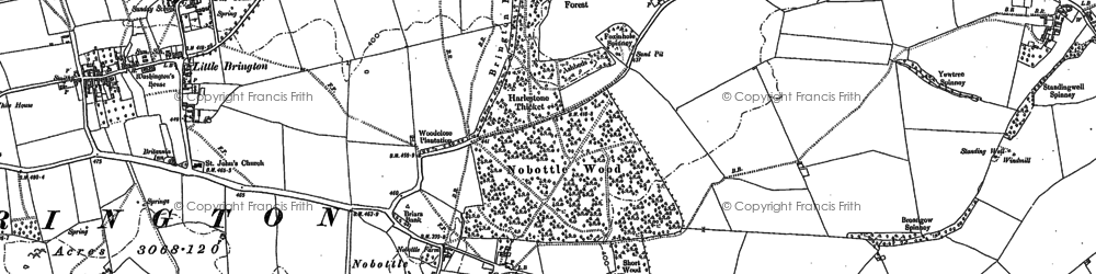 Old map of Harpole Hill Fm in 1884