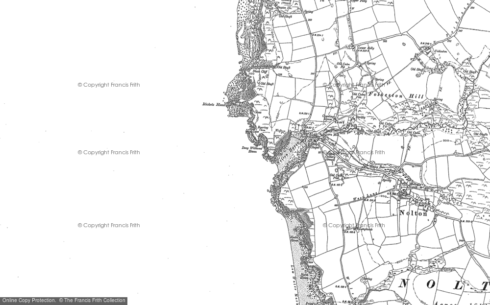Old Map of Nolton Haven, 1887 - 1906 in 1887