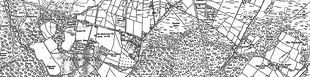 Old map of Bramshaw Wood in 1908