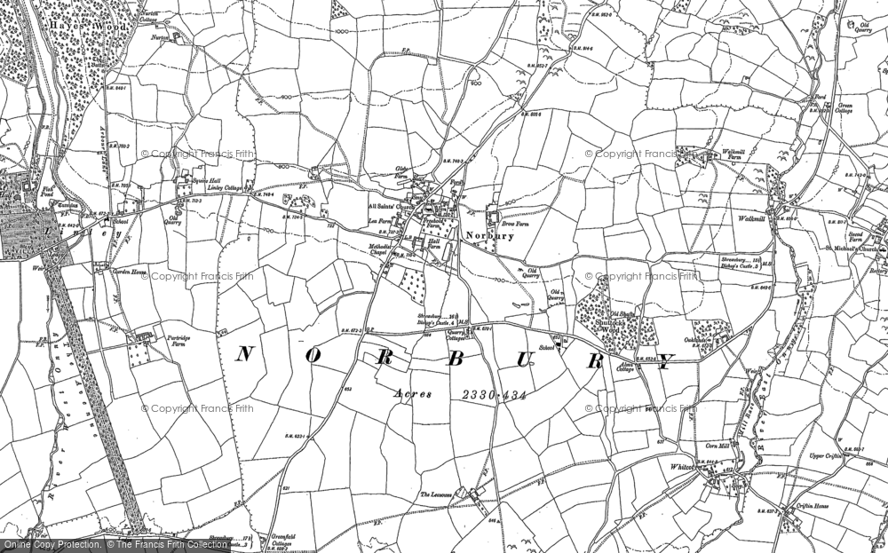 Old Map of Norbury, 1882 in 1882