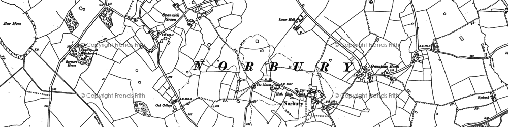 Old map of Swanwick Green in 1897