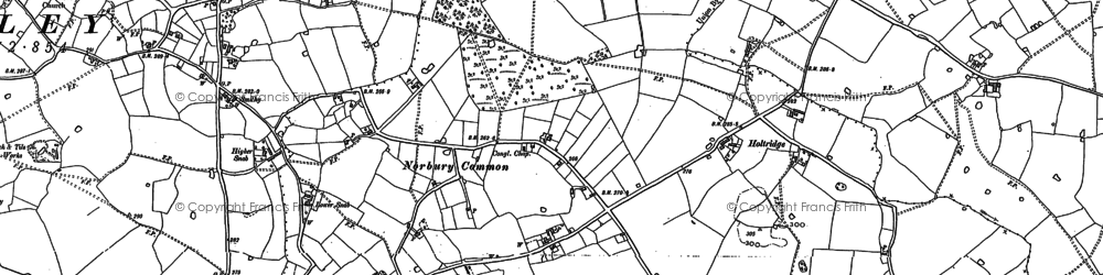 Old map of Norbury Common in 1897