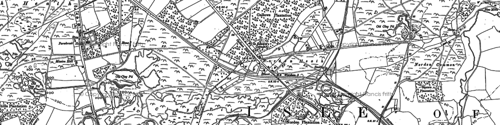 Old map of Norden in 1886