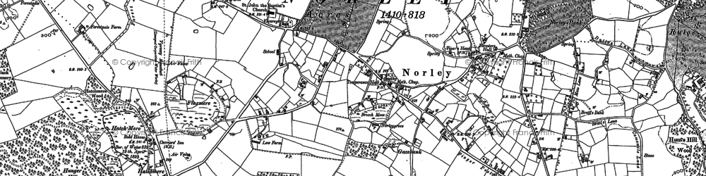 Old map of Norley in 1897