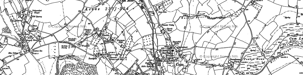Old map of Norman Hill in 1882