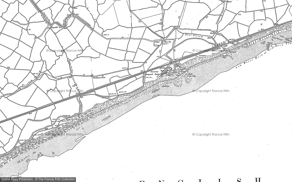 Old Map of Norman's Bay, 1908 in 1908