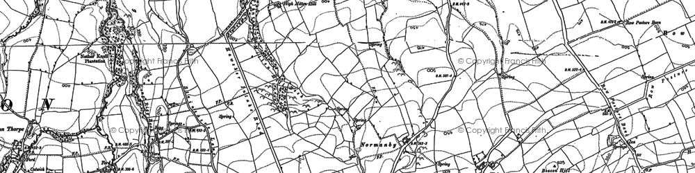 Old map of Normanby in 1892