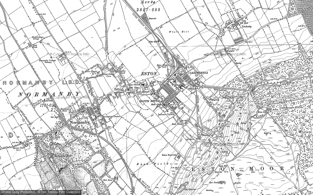 Old Map of Normanby, 1893 - 1913 in 1893