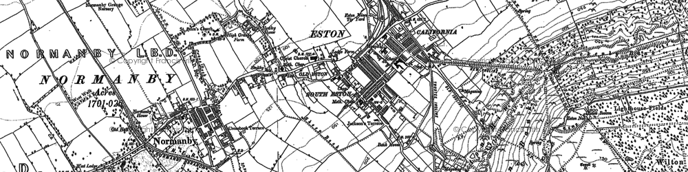Old map of Normanby in 1893