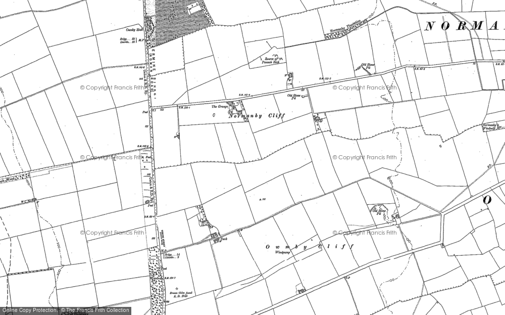 Old Map of Normanby Cliff, 1885 in 1885