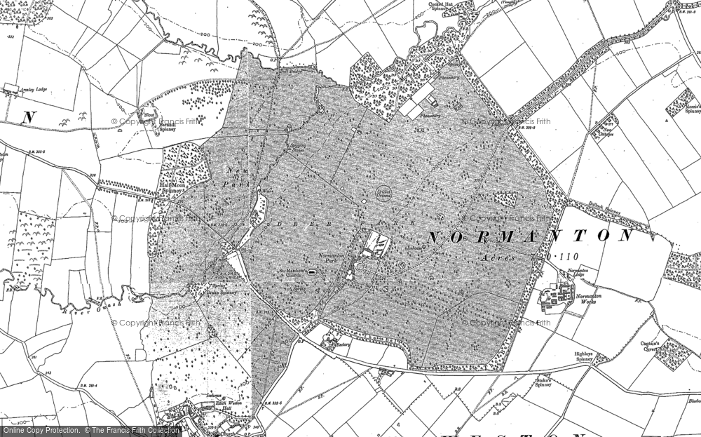 Old Map of Normanton, 1884 - 1902 in 1884